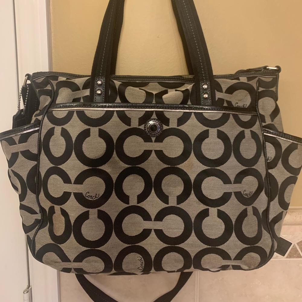 Coach baby diaper bag
